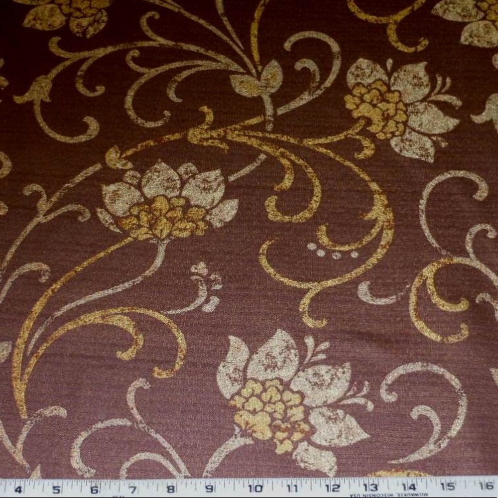 Mulberry Color Espresso Fall Decor Floral Fabric